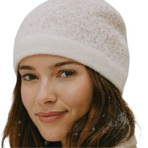 Barefoot Dreams CozyChic Lite Confetti Beanie Hat Cream Taupe Neutral Soft Knit